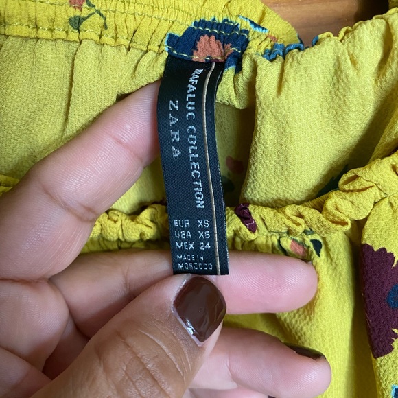 Zara Trafaluc Collection Off the Shoulder Top Crop Top XSmall - Picture 3 of 4